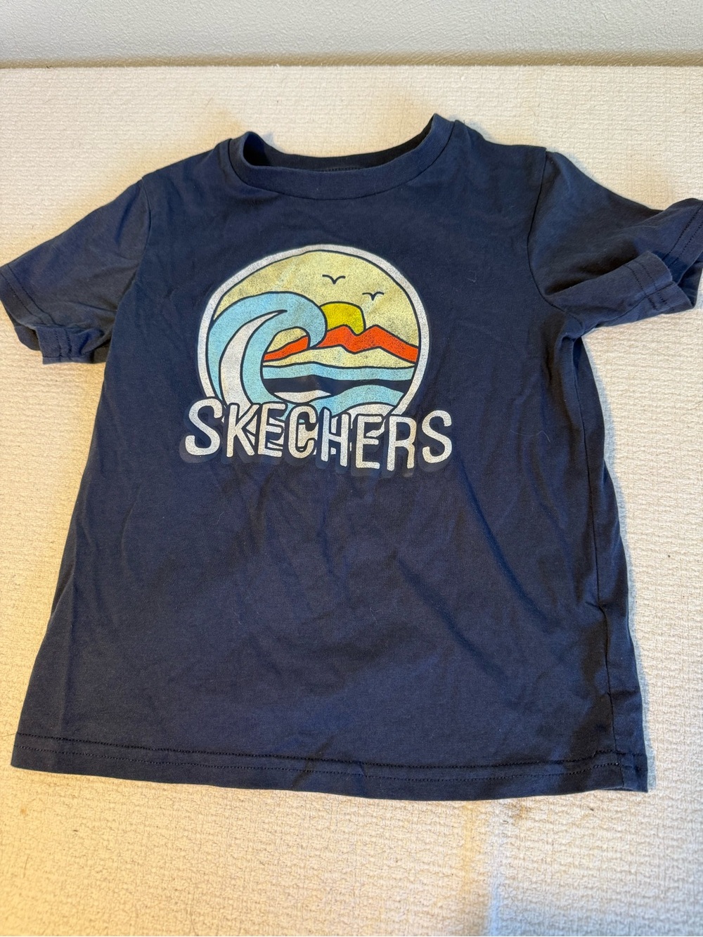Skechers Navy Surf Graphic Short-Sleeve Tee